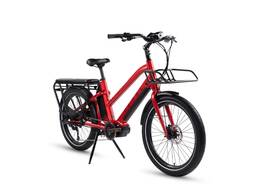Bicicleta de carga eléctrica Pedal Packer, color rojo brillante