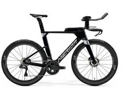 Bicicleta de carretera Merida Time Warp Tri Limited, color negro metalizado/flash BCP