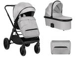 Carrito de bebé 2en1 con capazo Tiffany Gris Claro Kikaboo - foto 2