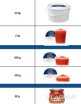 Huevas de trucha saladas auténticas