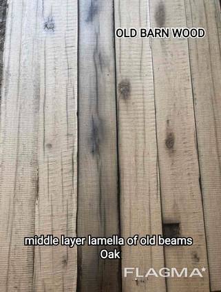 Middle layers of reclaimed old beams Oak