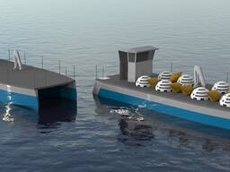 Motor catamaran for work purposes