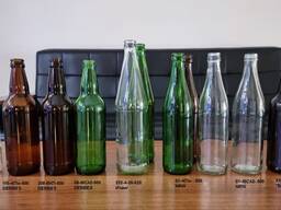 Frasco y botella de vidrio